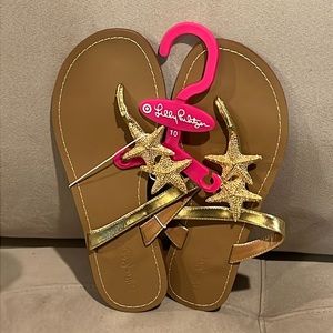 NWT Lilly Pulitzer for Target Starfish Sandals Size 10